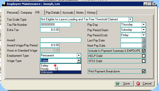 Wage Type